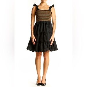 J. Crew Black Dress with Brown Bodice